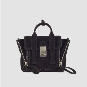 3.1 Philip Lim Pashli Mini Satchel - Black suede